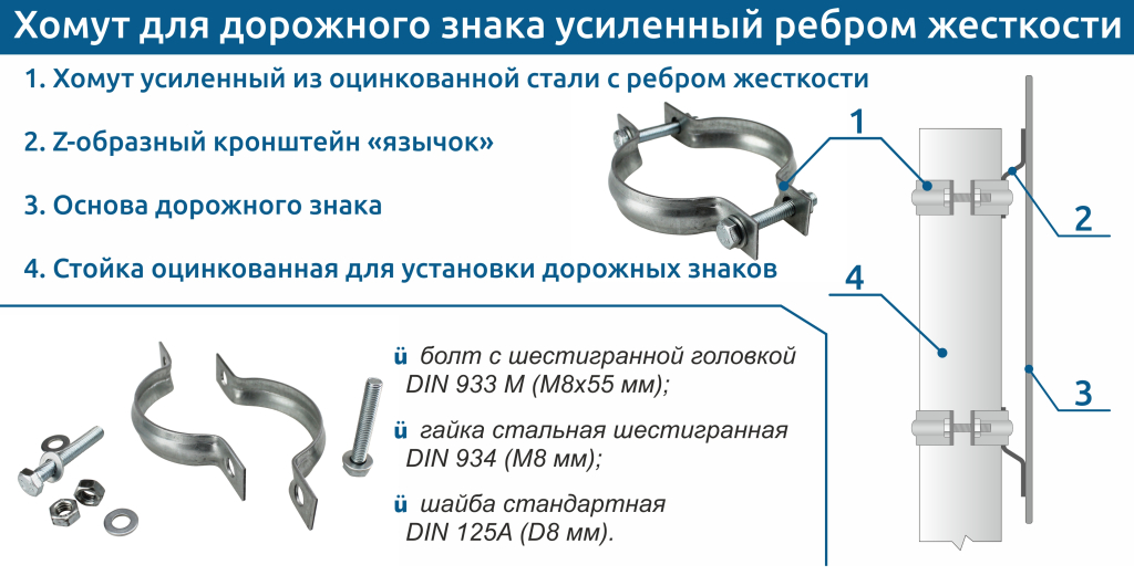 Крепление знаков хомутами.jpg Крепление знаков хомутами.jpg