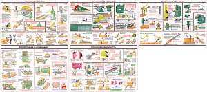Плакаты по охране труда ГАСЗНАК ГАС-П5-Дер Безопасность труда при деревообработке 5 л. А2 (Бумага)